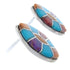 Sterling Silver Turquoise Multicolor Jewelry Post Earrings AW69827